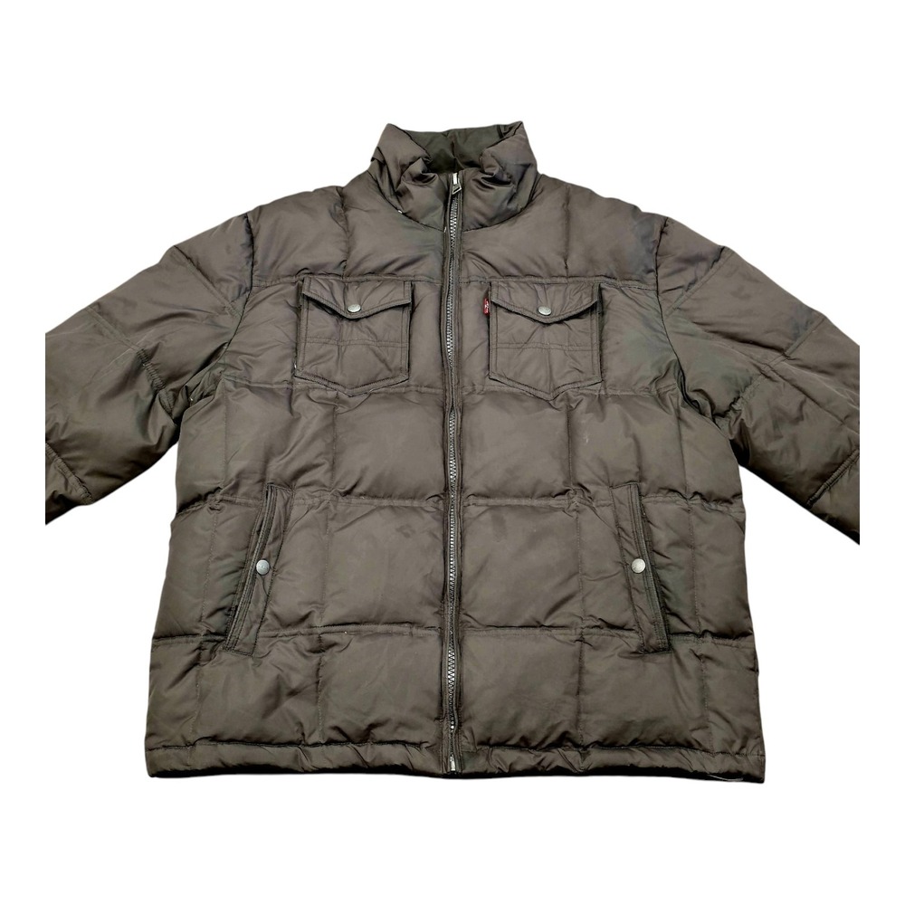 Men's Levi's Western Chore Jacket Quilted Puffer Coat Feather Down Size Large